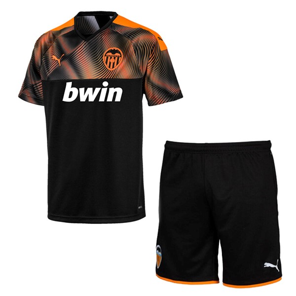 Camiseta Valencia 2ª Niños 2019-2020 Naranja Negro
